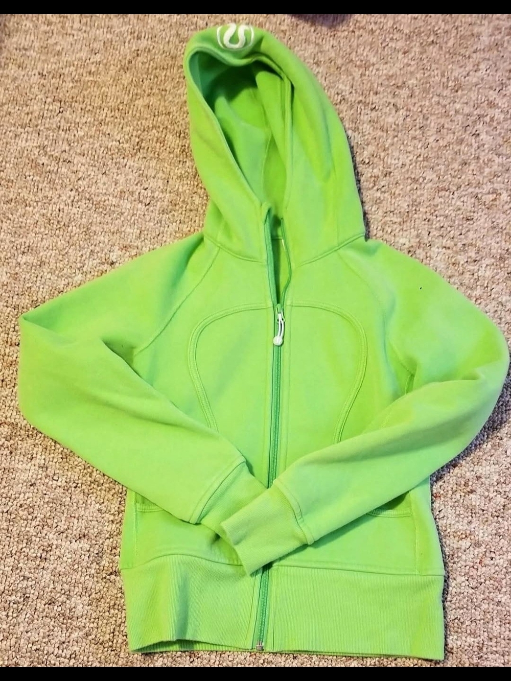 lululemon Lime Green Fleece Hoodie